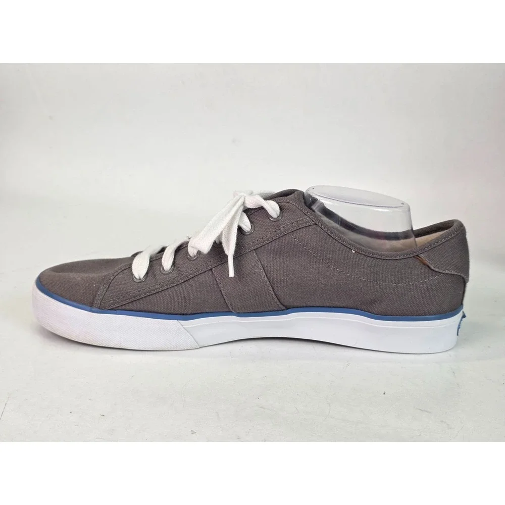 Polo Ralph Lauren Men's Sneakers Size 13‎ D Gray Canvas Clifton Lace Up Shoes